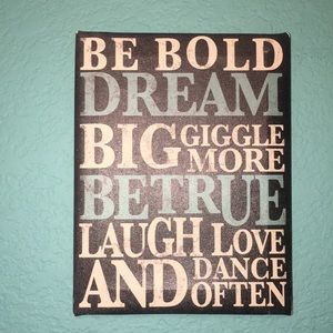 Be bold Dream Big Hanging picture canvas